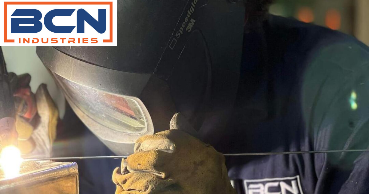 Welding process on a QDS plate for a client, showcasing skilled craftsmanship and dedication to client-specific projects